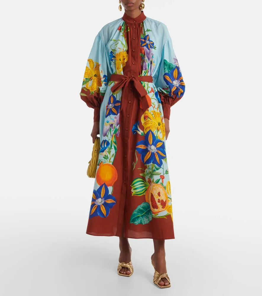 Al√É¬©mais Dahlia cotton and silk shirt dress