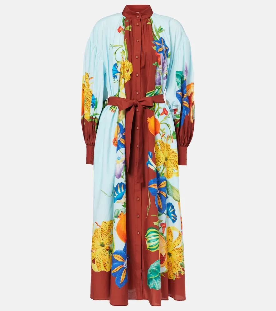 Al√É¬©mais Dahlia cotton and silk shirt dress