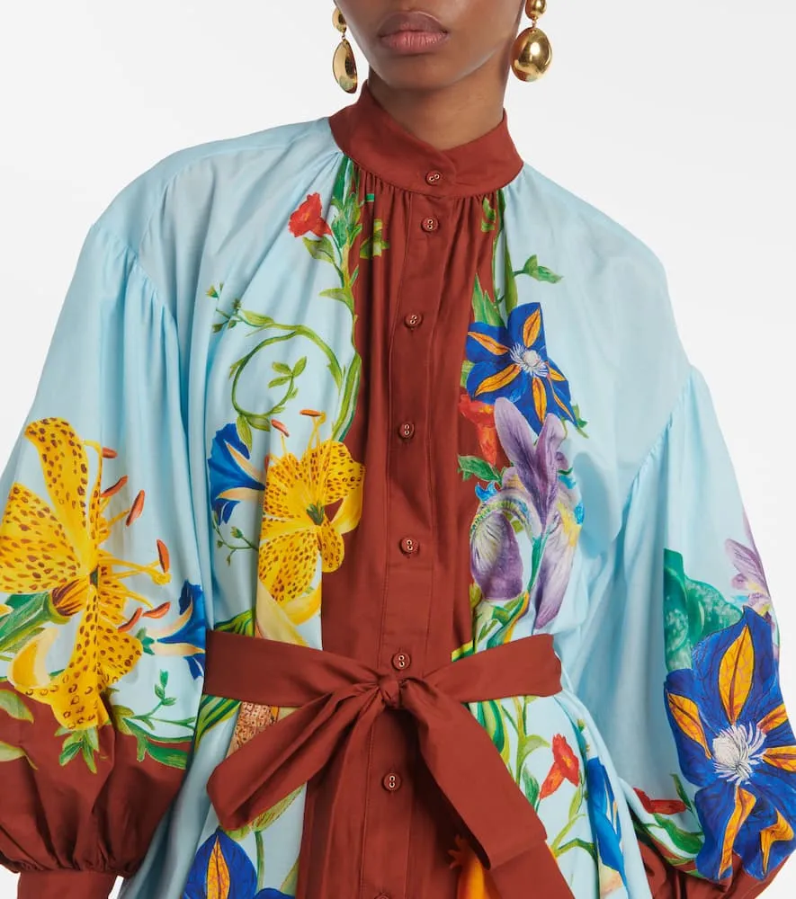 Al√É¬©mais Dahlia cotton and silk shirt dress