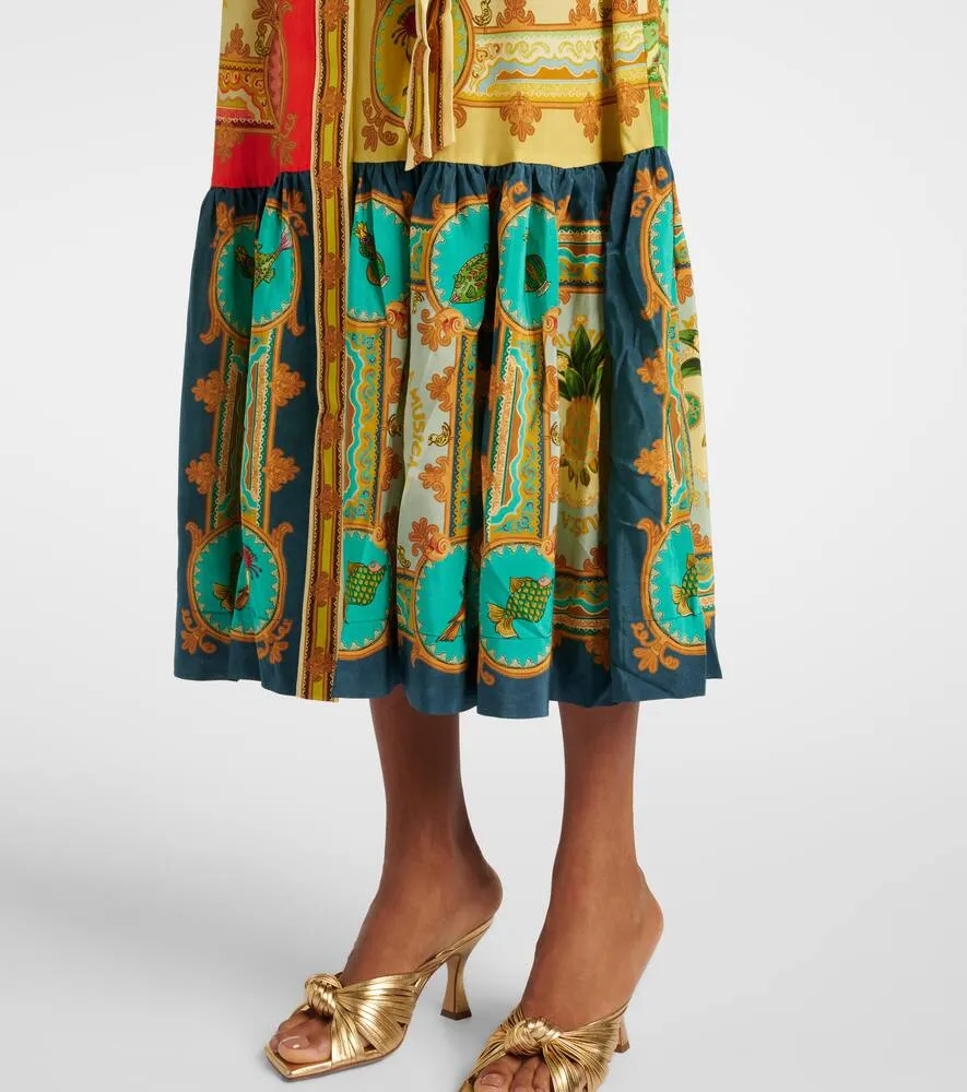 Al√É¬©mais Monte printed linen shirt dress