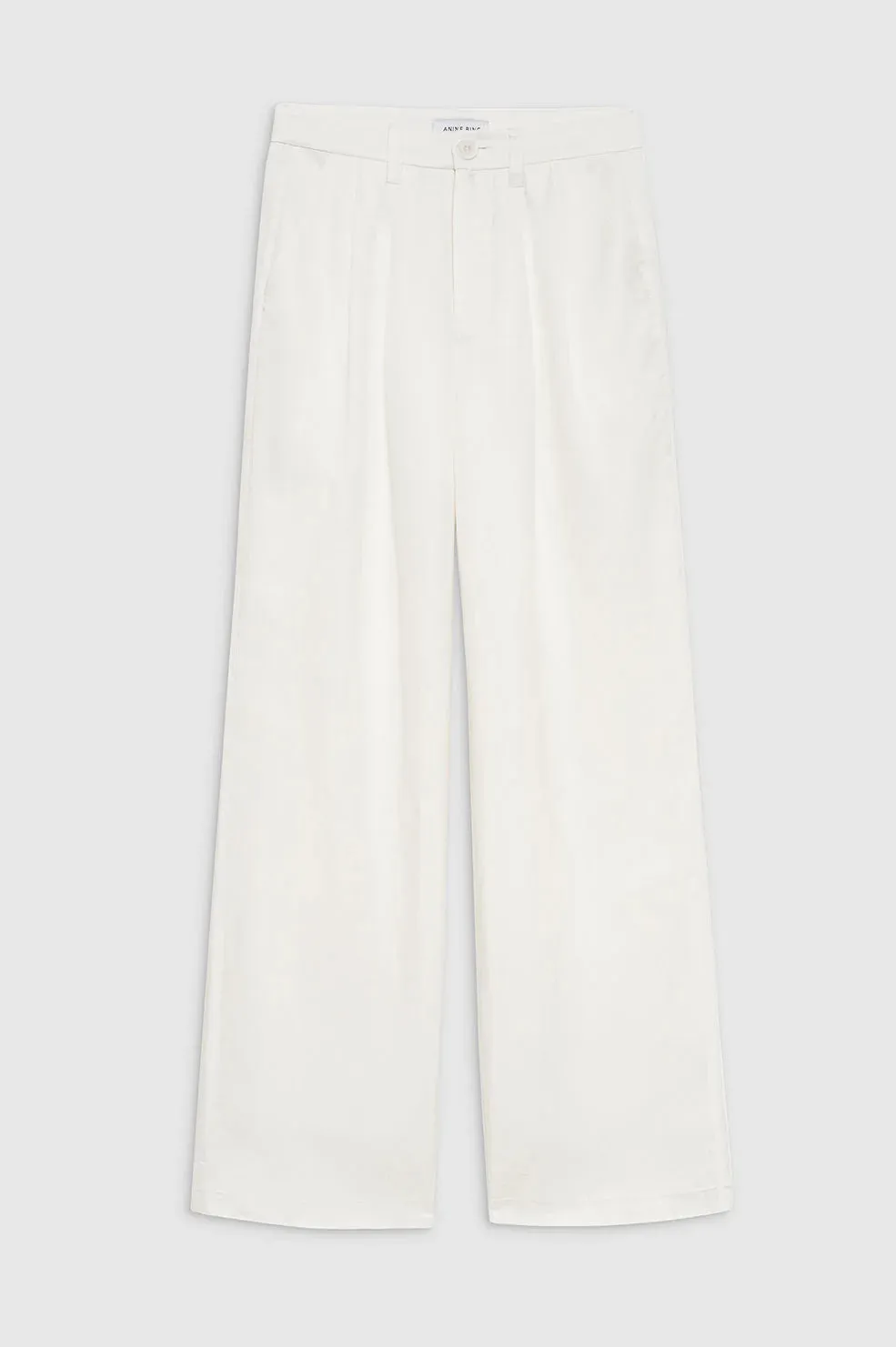 Anine Bing CARRIE PANT - WHITE LINEN BLEND