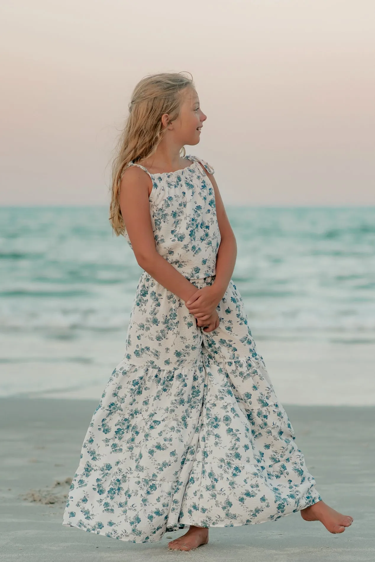 Bella Maxi Pants (sapphire floral) FINAL SALE