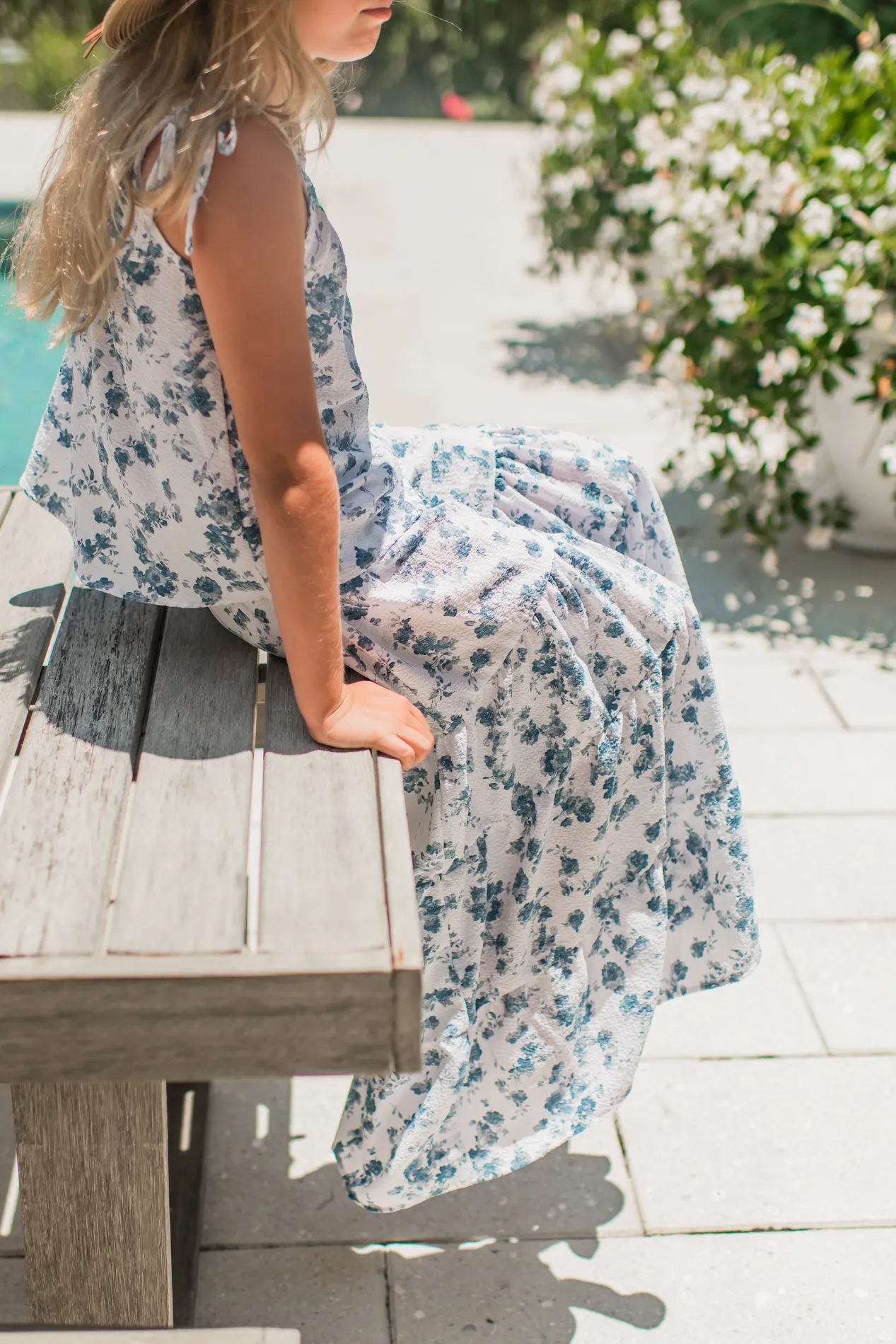 Bella Maxi Pants (sapphire floral) FINAL SALE