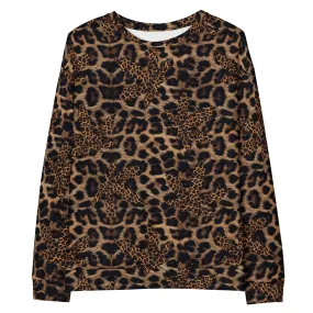 Cannabis Leaf Animal Print Unisex Sweatshirt