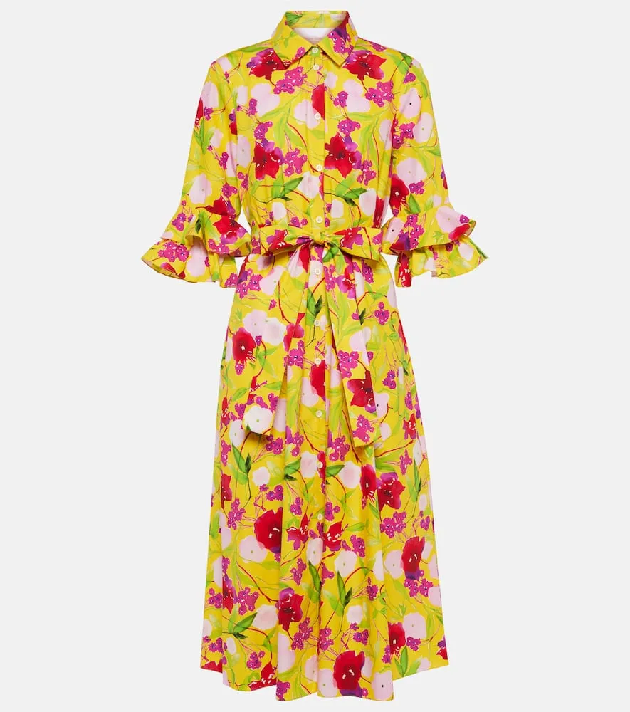 Carolina Herrera Floral cotton shirt dress
