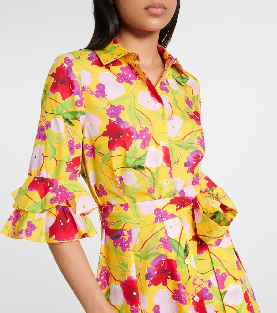 Carolina Herrera Floral cotton shirt dress