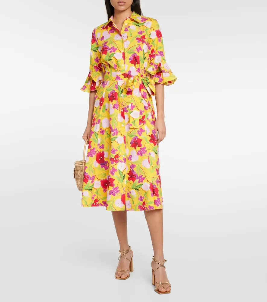 Carolina Herrera Floral cotton shirt dress
