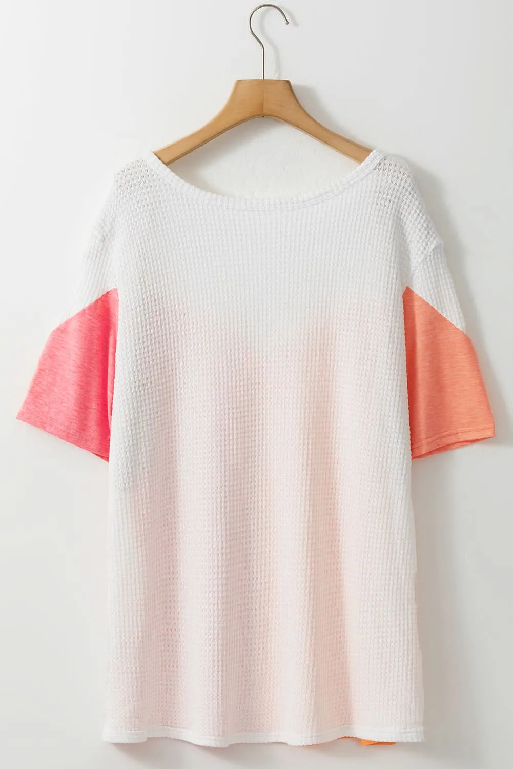 Chic white colorblock plus size tee