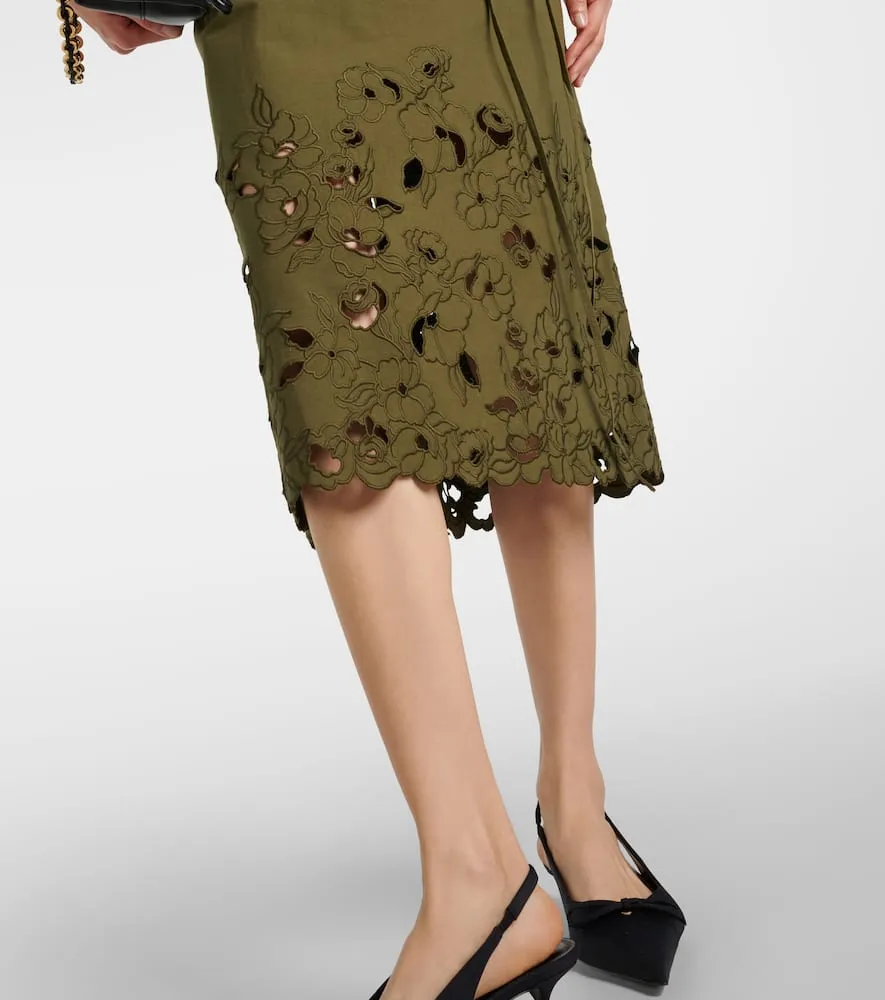 Erdem Belted cotton-blend shirt dress