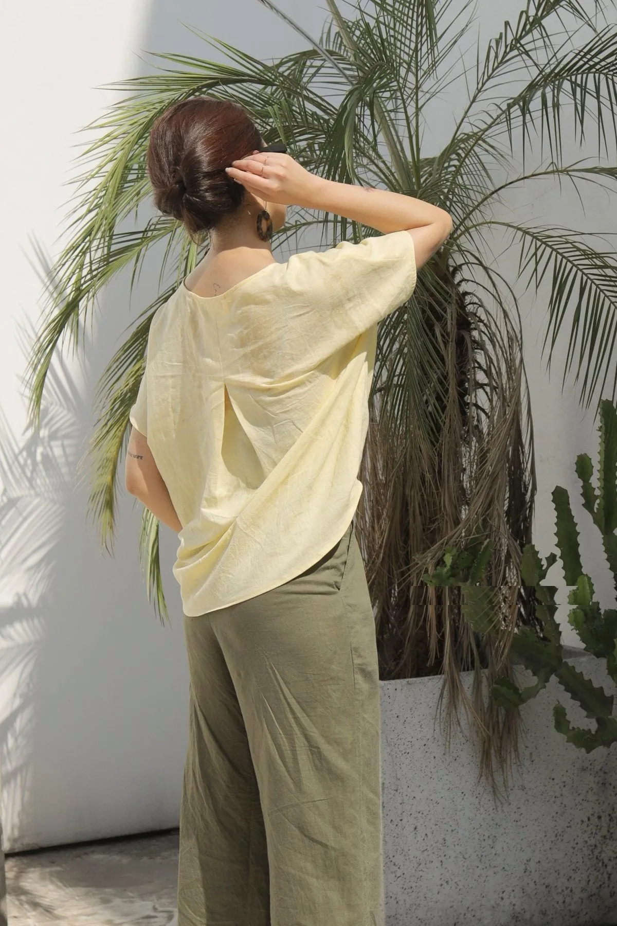 Esther Olive Linen Pants