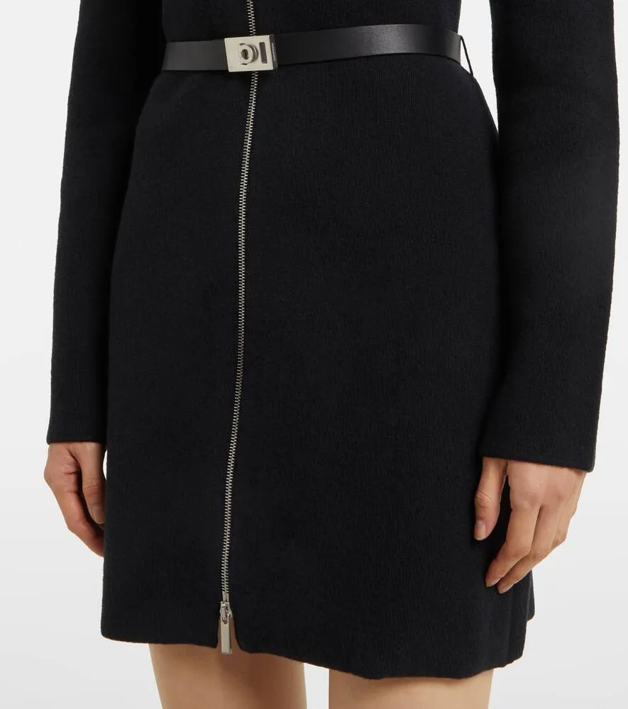 Ferragamo Zip-up belted shirt dress
