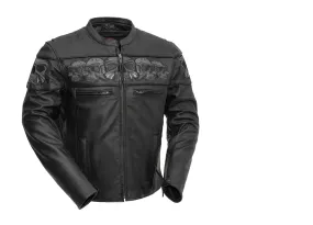 FIM243CSLZ | Savage Skulls - Men's Motorcycle Leather Jacket