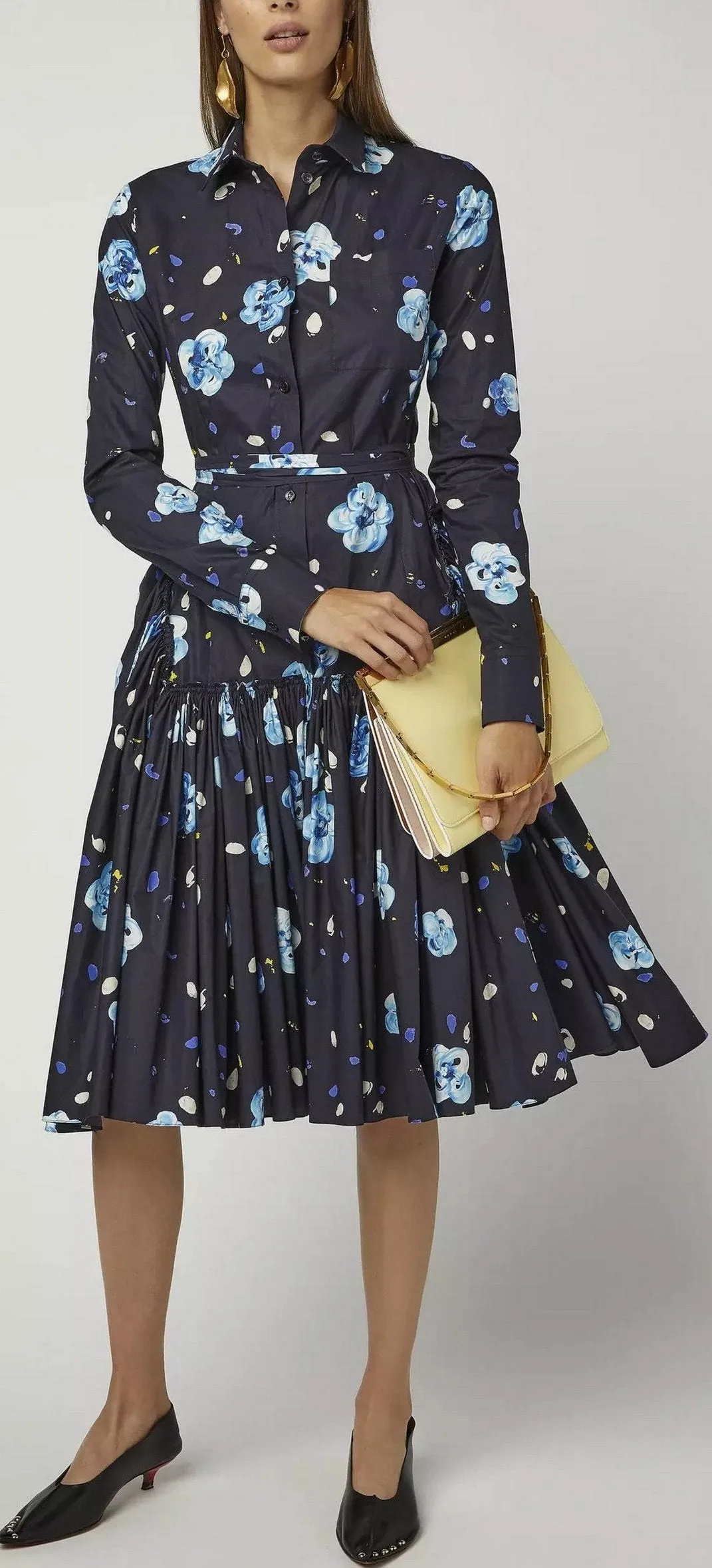 Floral Printed Shirt-Dress