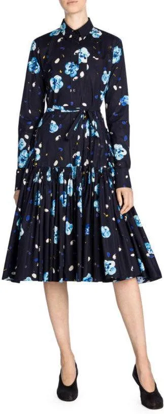 Floral Printed Shirt-Dress
