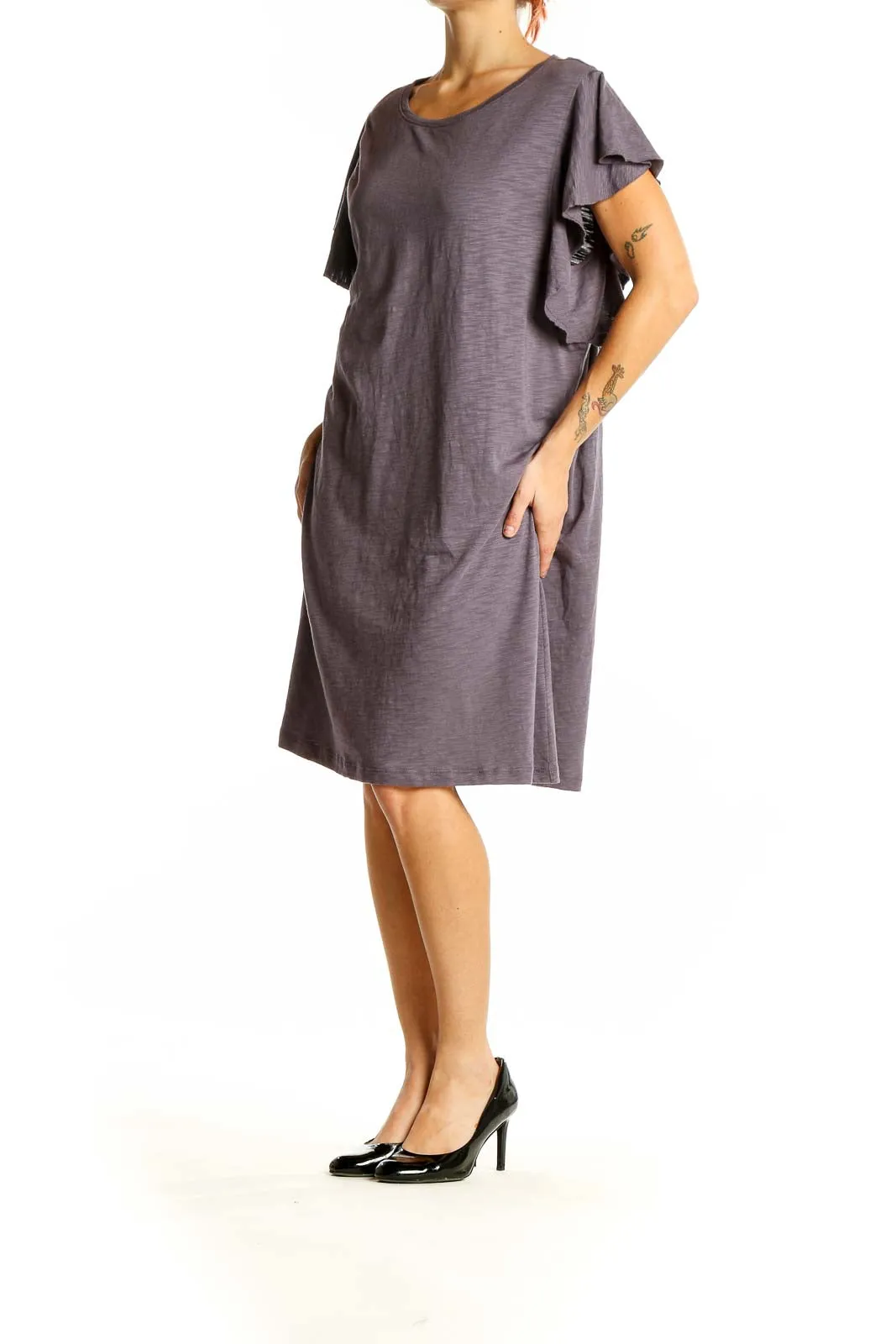 Gray Modal and Pima Cotton T-Shirt Dress