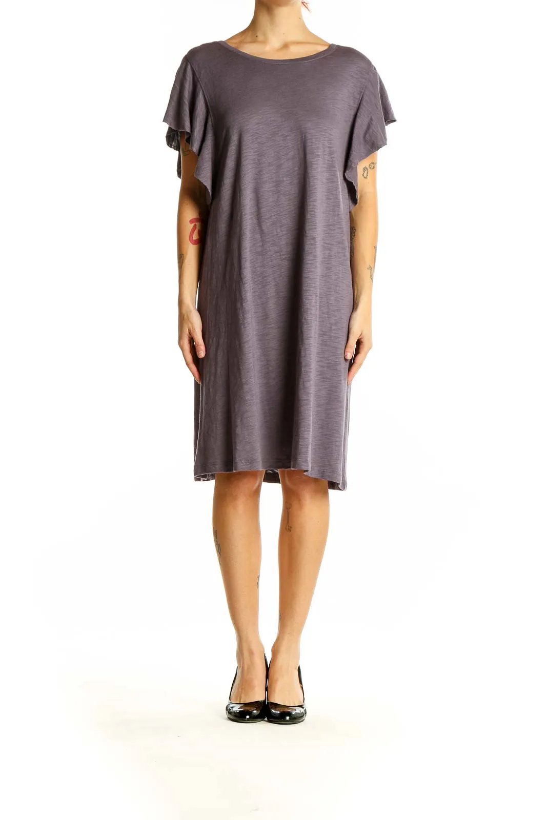 Gray Modal and Pima Cotton T-Shirt Dress