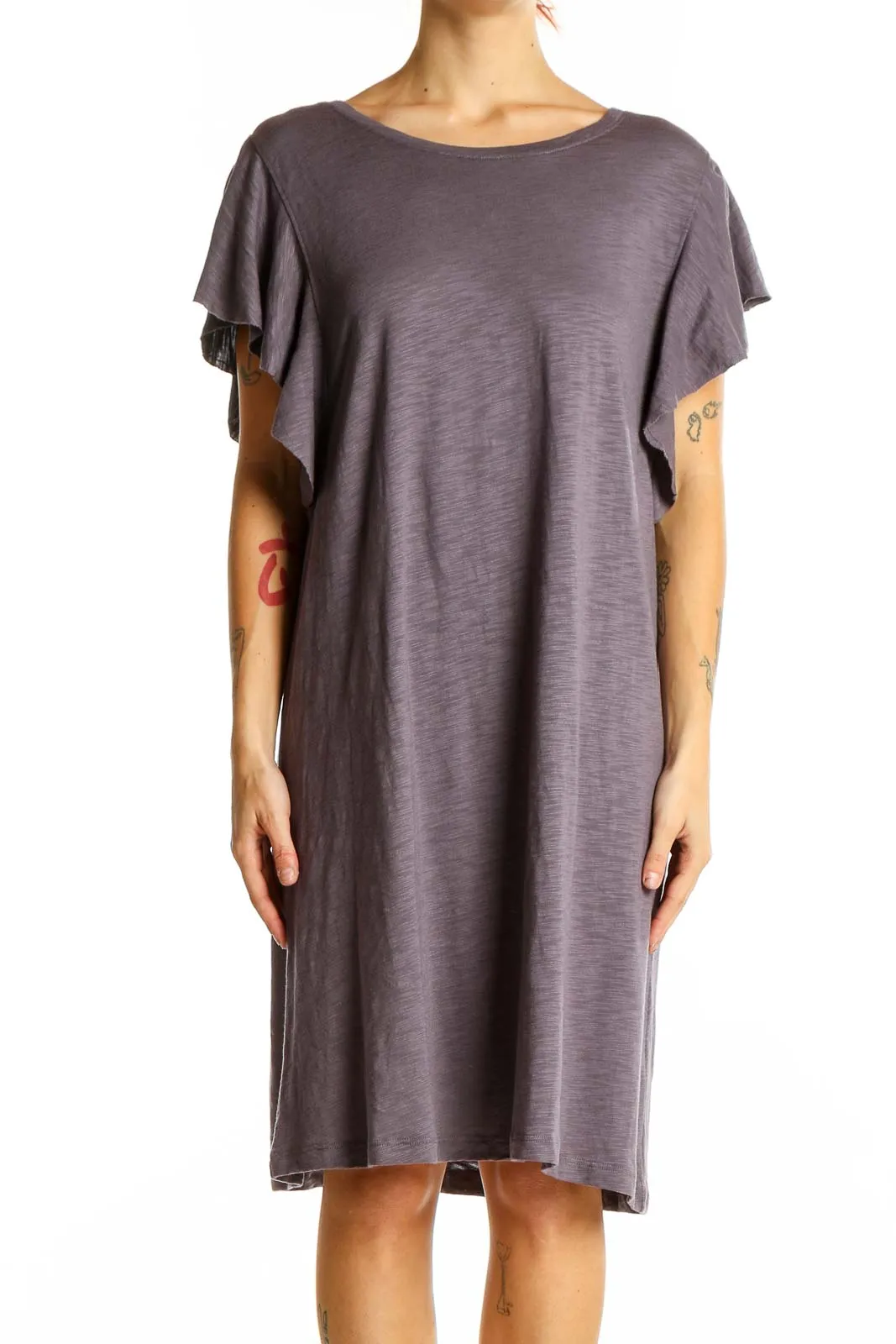 Gray Modal and Pima Cotton T-Shirt Dress