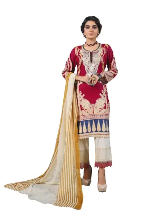 IshDeena Pakistani Lawn Salwar Kameez Indian Dresses for Women Ready to Wear Embroidered
