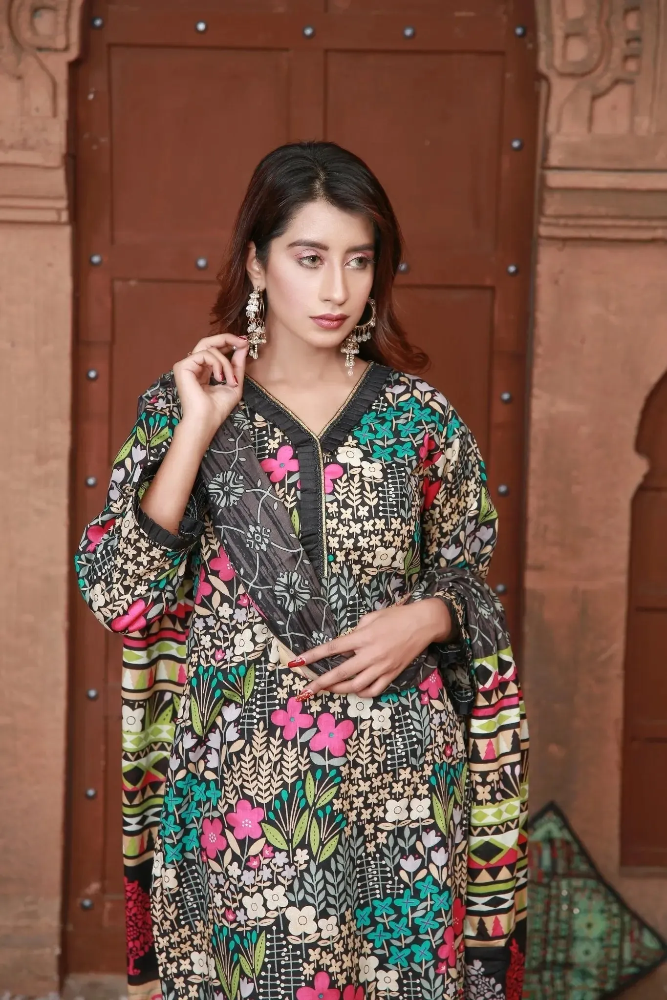 IshDeena Pakistani Lawn Salwar Kameez Indian Dresses for Women Ready to Wear Printed