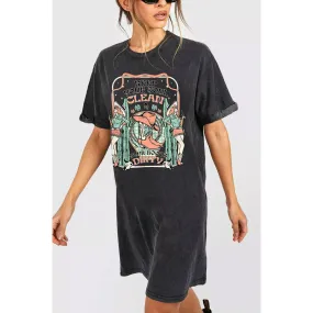 KEEP YOUR SOUL CLEAN COWGIRLS BOOTS  GRAPHIC DRESS
