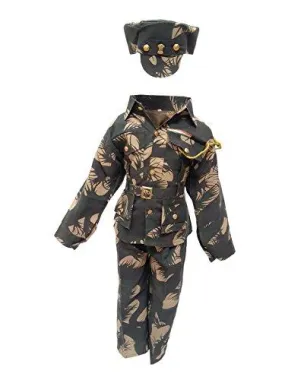 KFD Unisex Kids Military Fancy Dress (Kfd86.2_Green_5-6 Years)