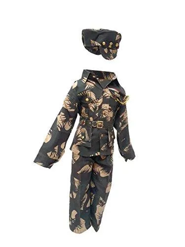 KFD Unisex Kids Military Fancy Dress (Kfd86.2_Green_5-6 Years)