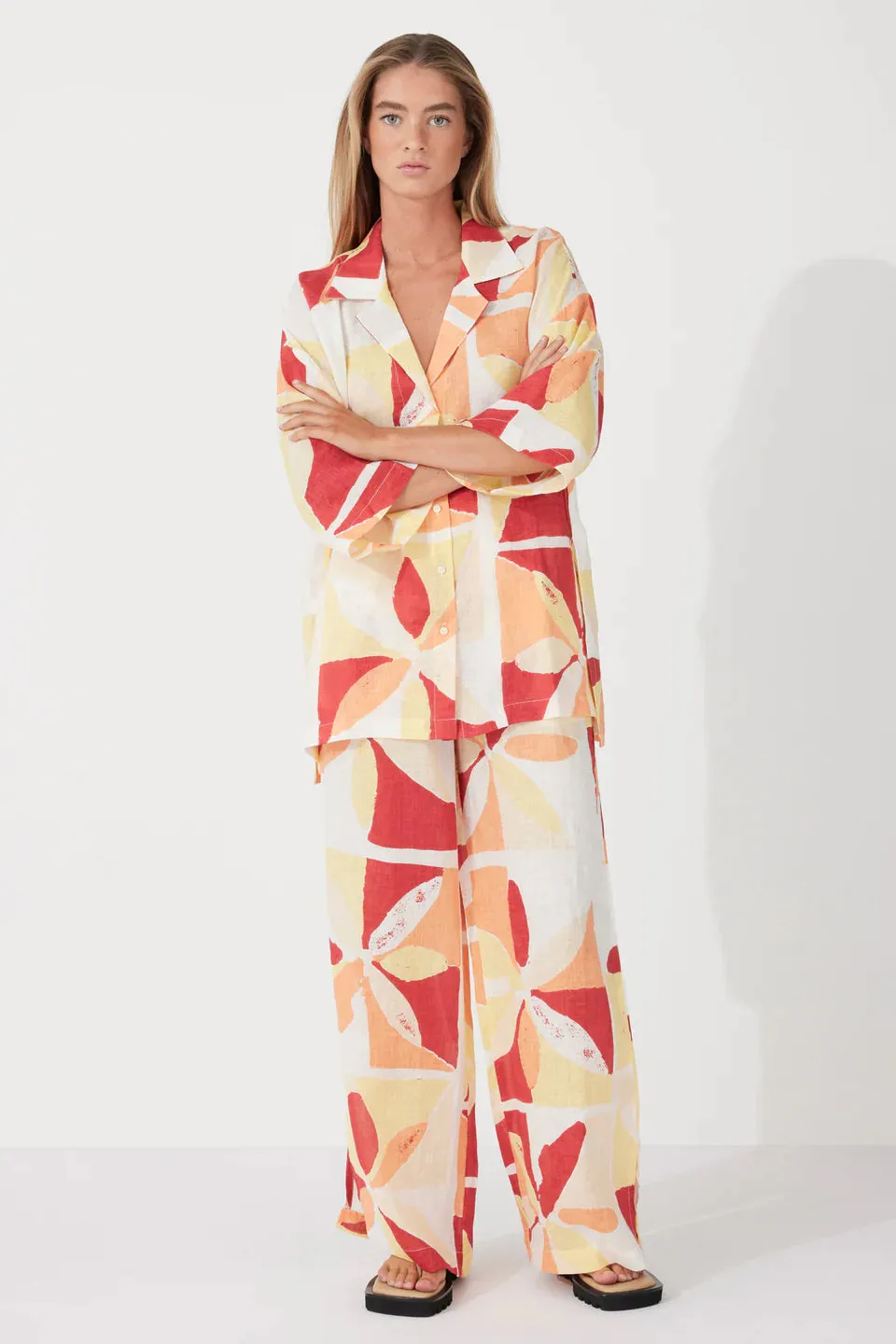 LINEN PANT | SUNSET TILE