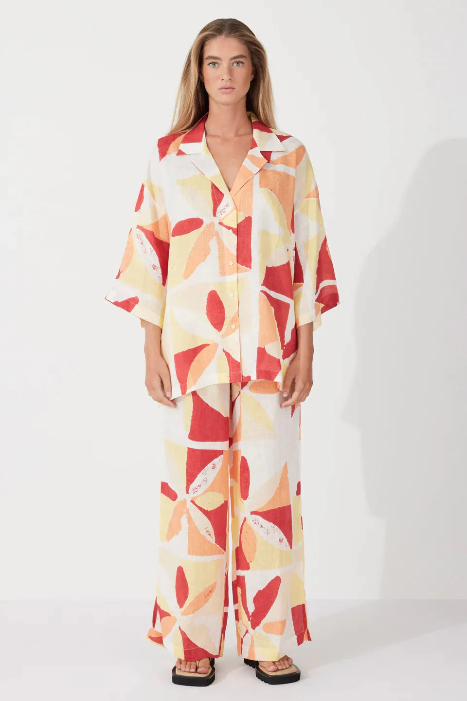 LINEN PANT | SUNSET TILE