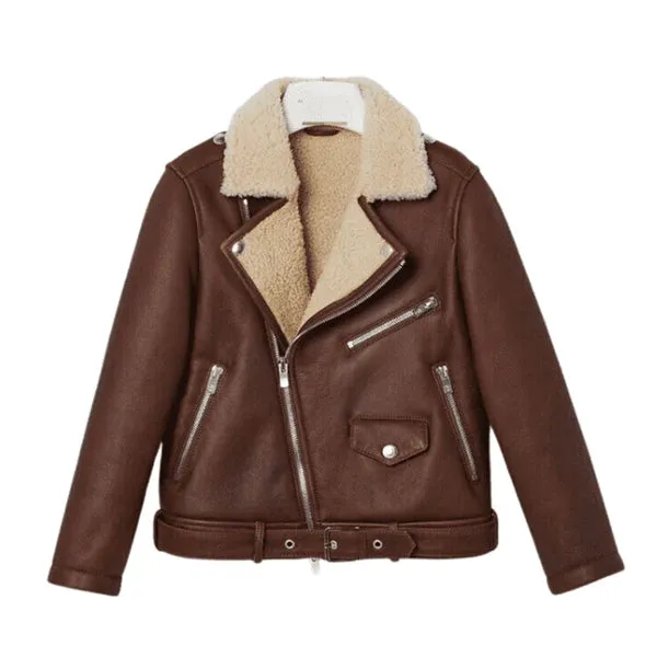 Men's RAF B3 Faux Shearling Bomber Leather Jacket