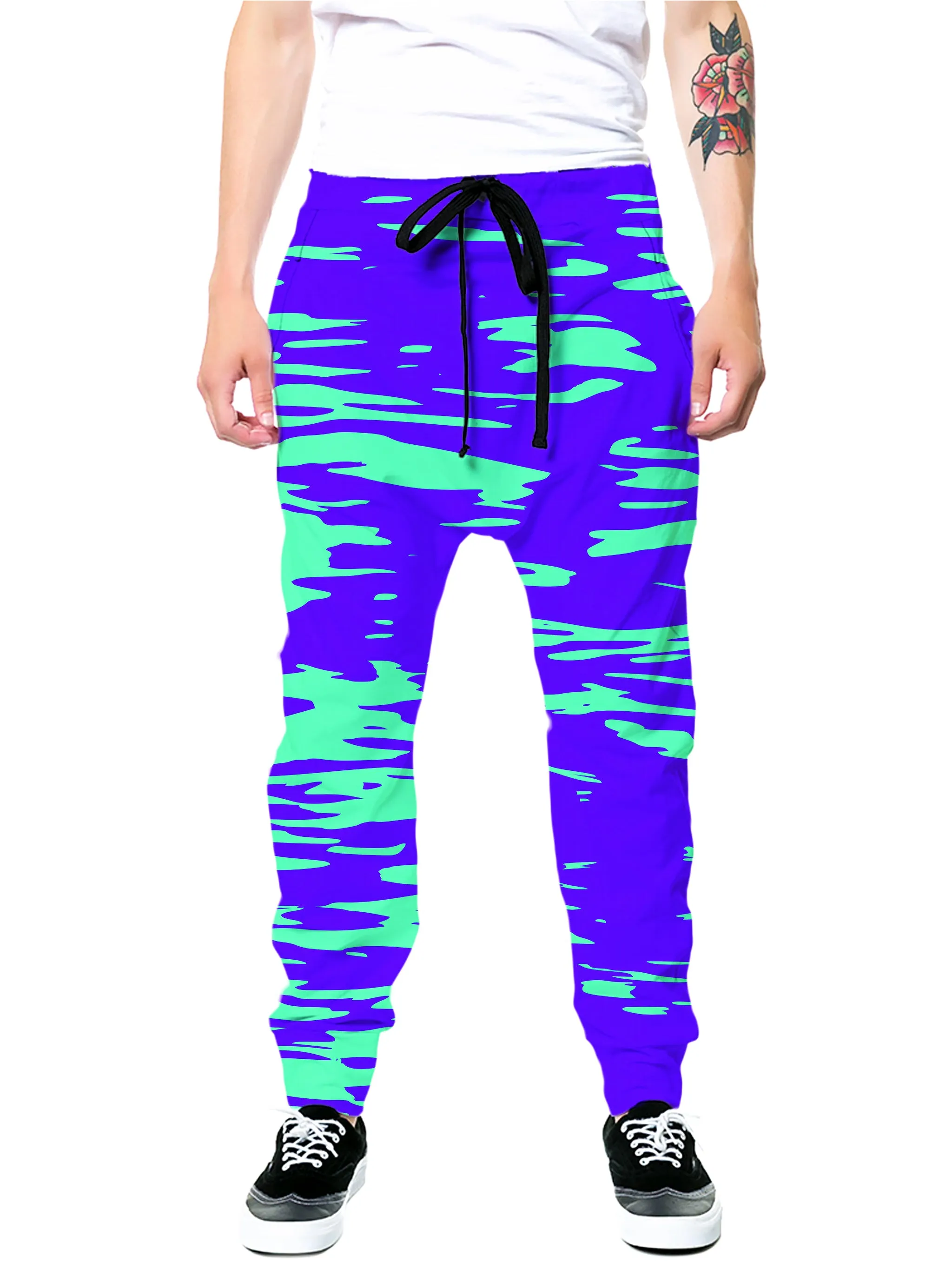 Purple Mint Rave Zebra Stripe Joggers
