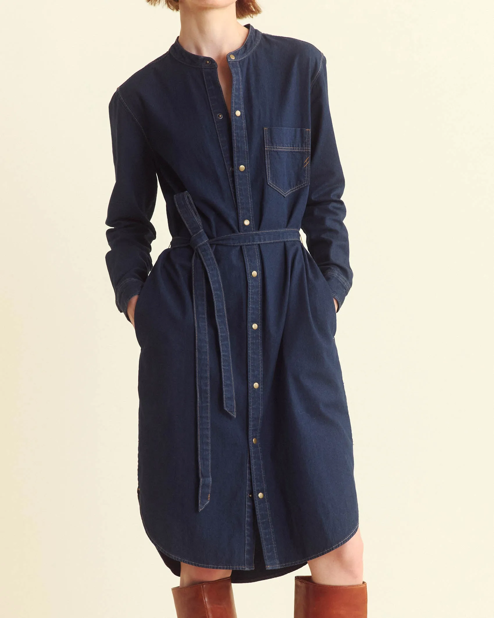 Shoals Denim Shirttail Dress