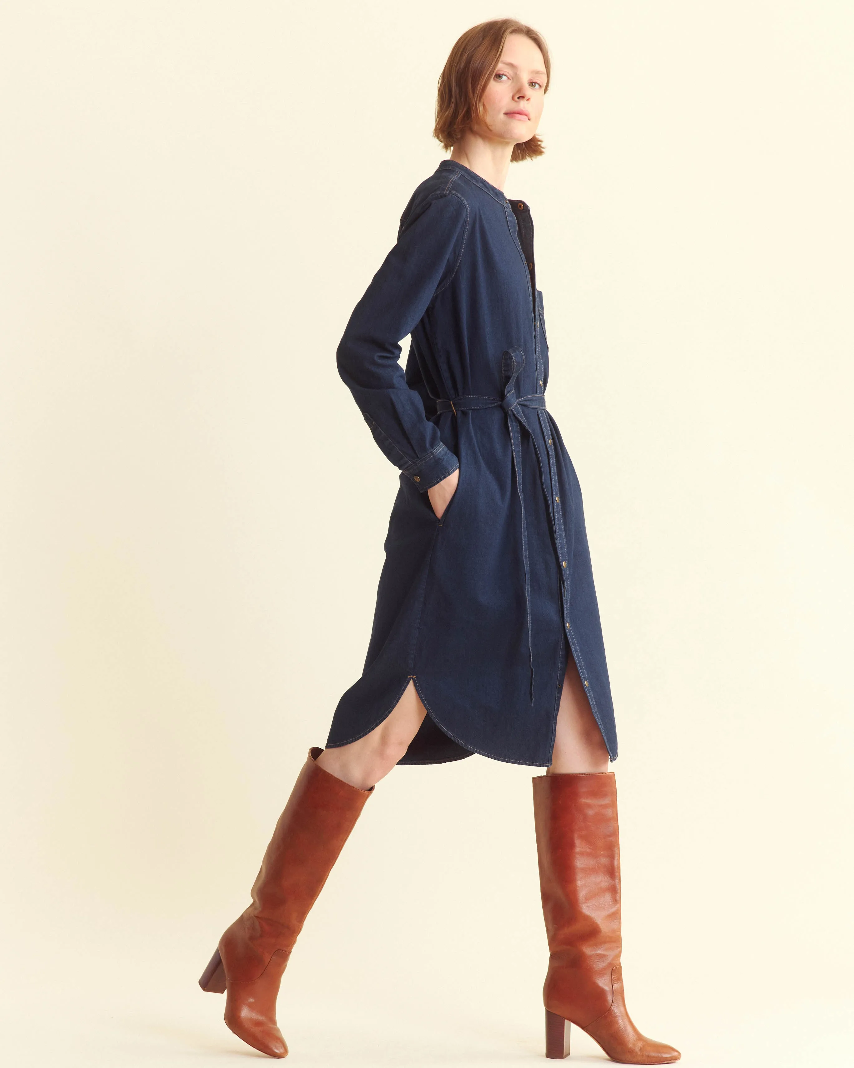 Shoals Denim Shirttail Dress