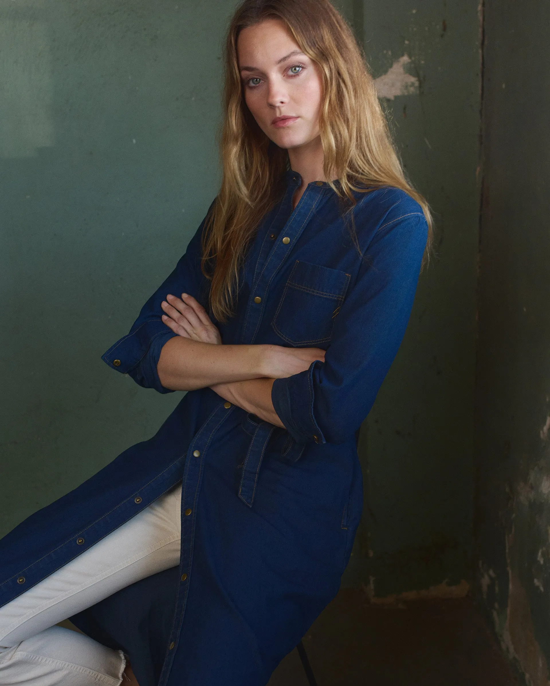 Shoals Denim Shirttail Dress