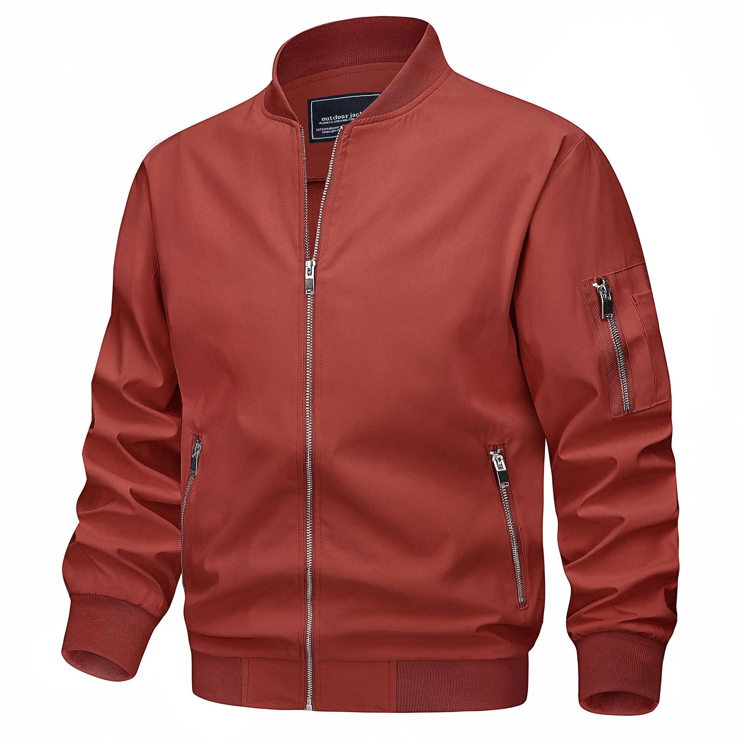 Spring Fall Thin Bomber Jackets Mens Jacket Lightweight Casual Windbreaker