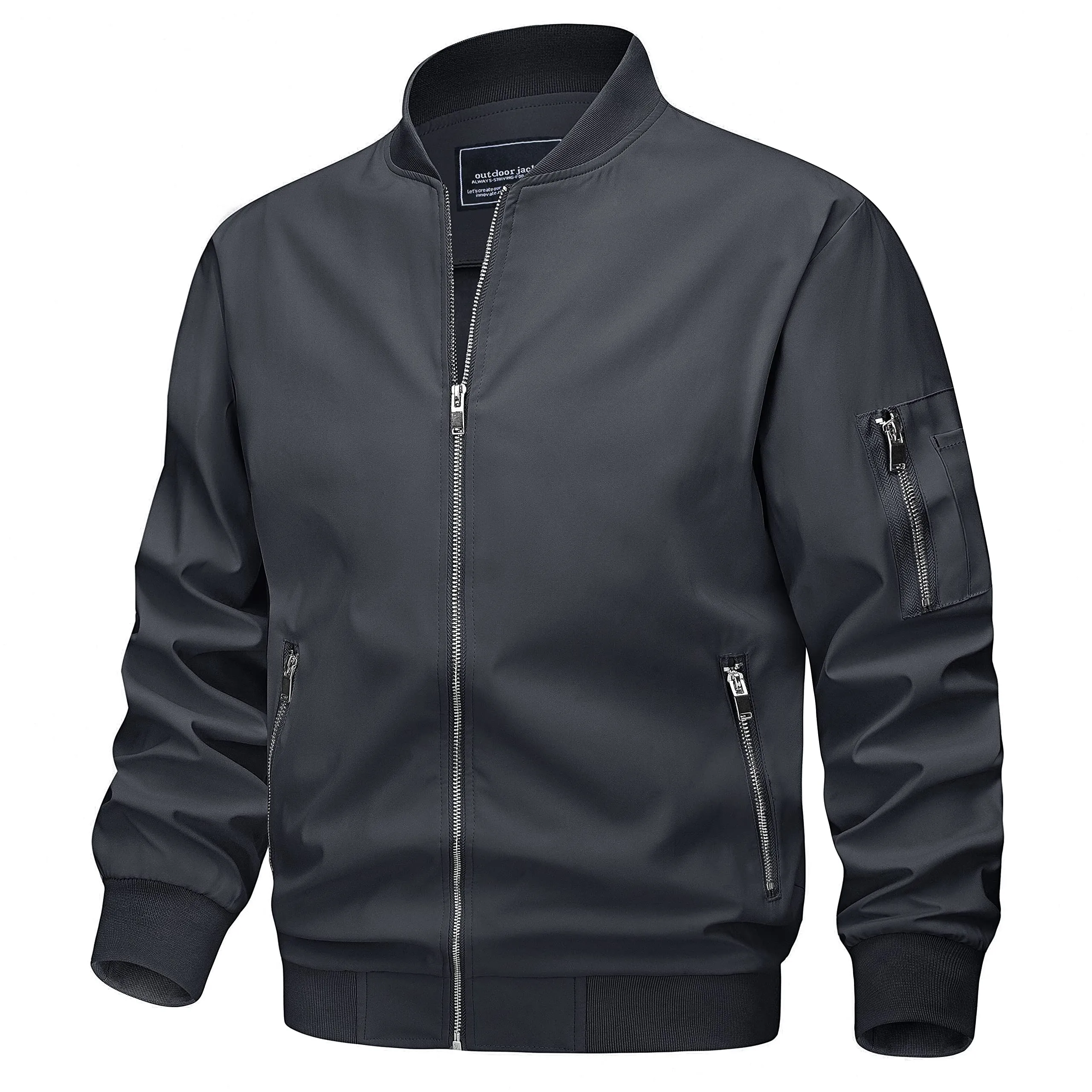 Spring Fall Thin Bomber Jackets Mens Jacket Lightweight Casual Windbreaker