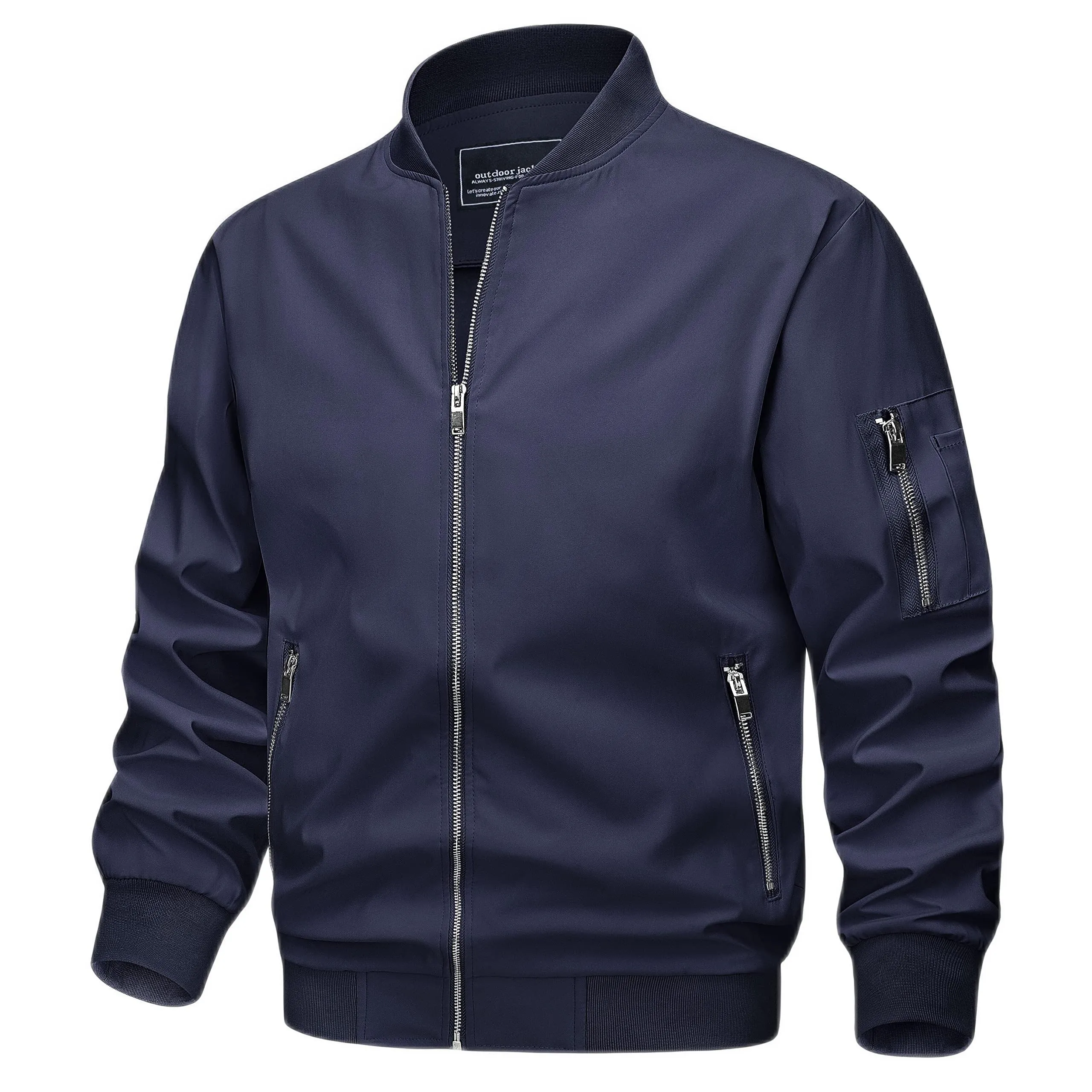 Spring Fall Thin Bomber Jackets Mens Jacket Lightweight Casual Windbreaker