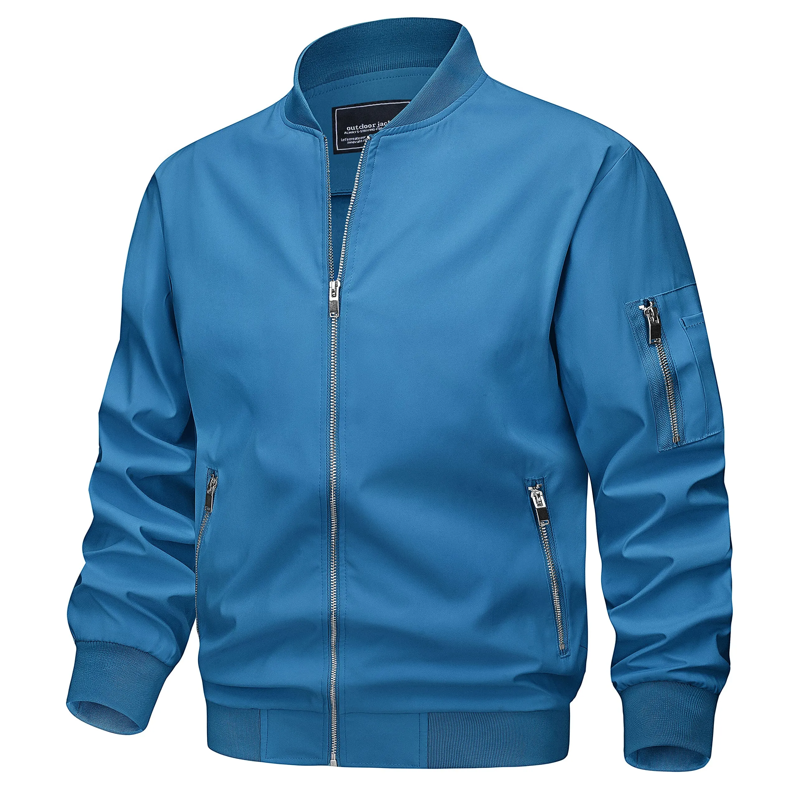 Spring Fall Thin Bomber Jackets Mens Jacket Lightweight Casual Windbreaker