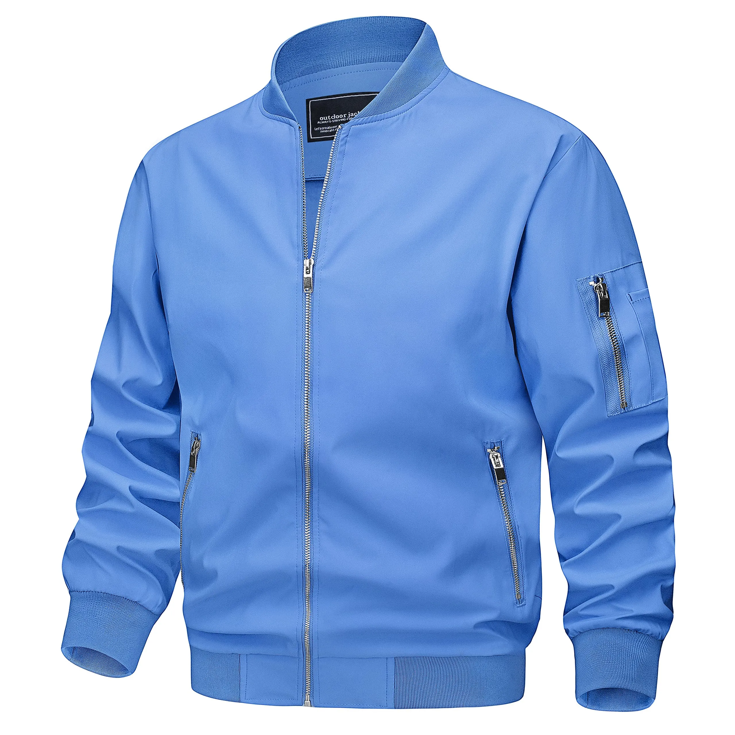 Spring Fall Thin Bomber Jackets Mens Jacket Lightweight Casual Windbreaker