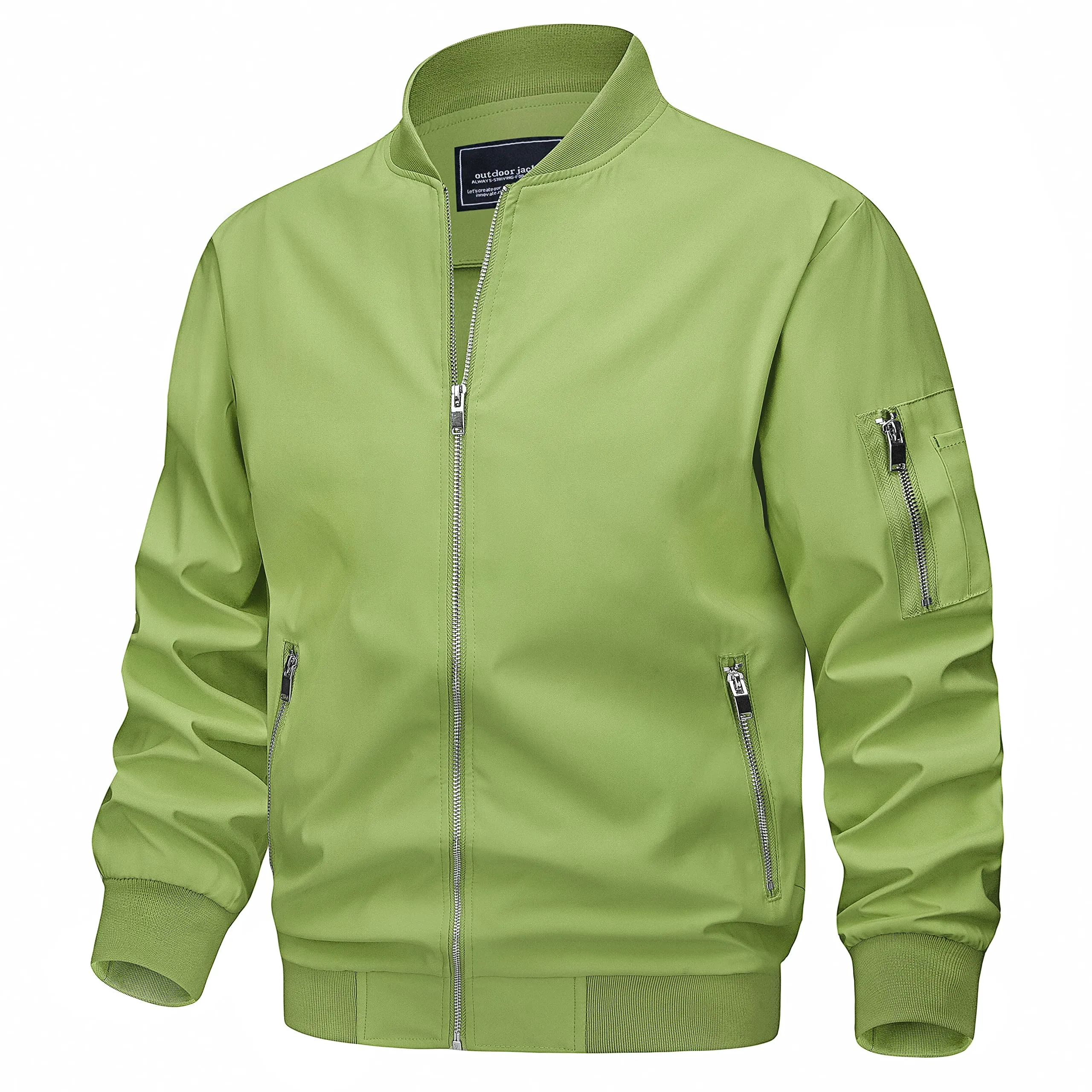 Spring Fall Thin Bomber Jackets Mens Jacket Lightweight Casual Windbreaker