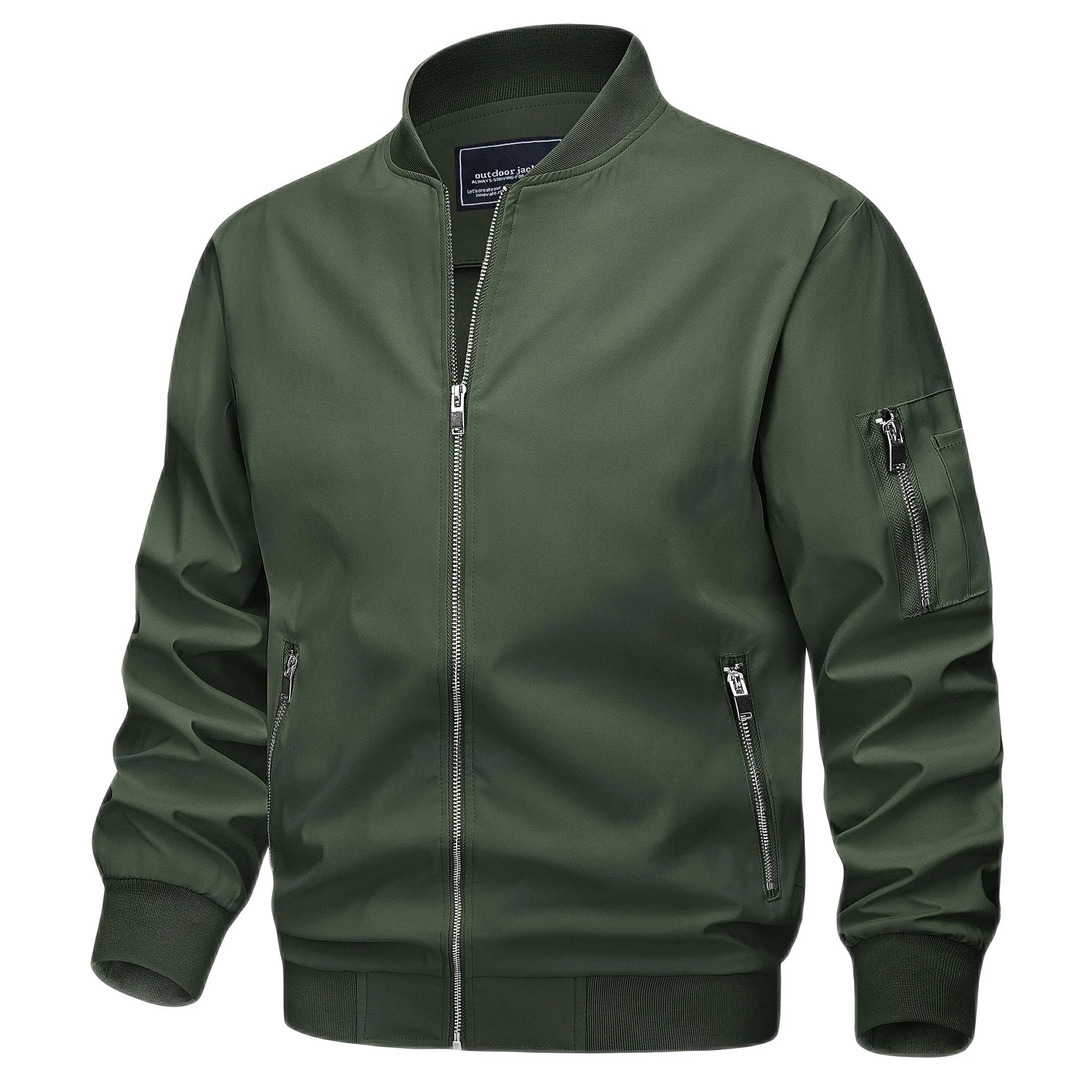 Spring Fall Thin Bomber Jackets Mens Jacket Lightweight Casual Windbreaker