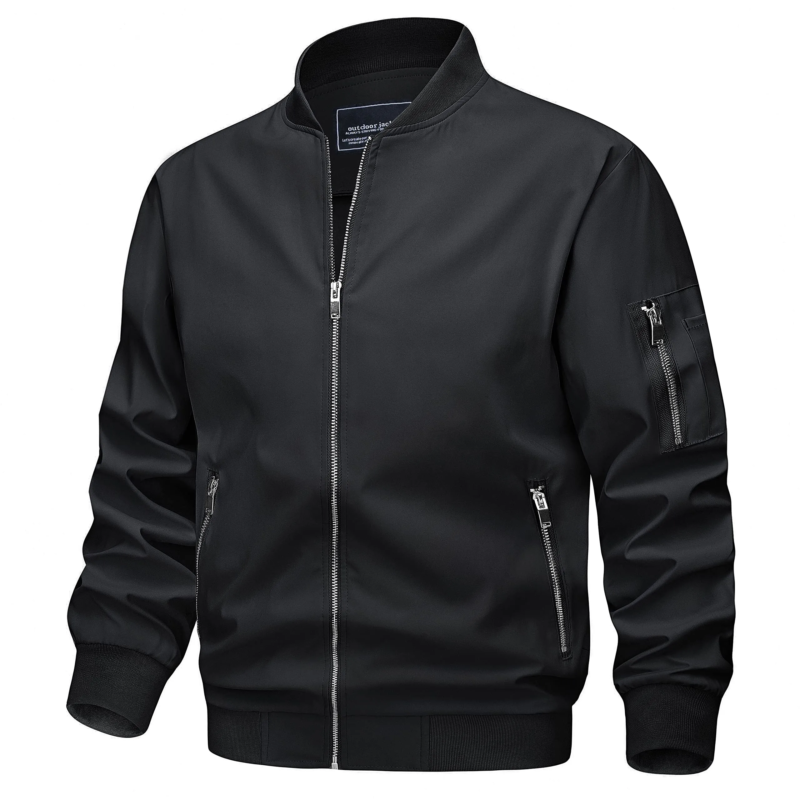 Spring Fall Thin Bomber Jackets Mens Jacket Lightweight Casual Windbreaker