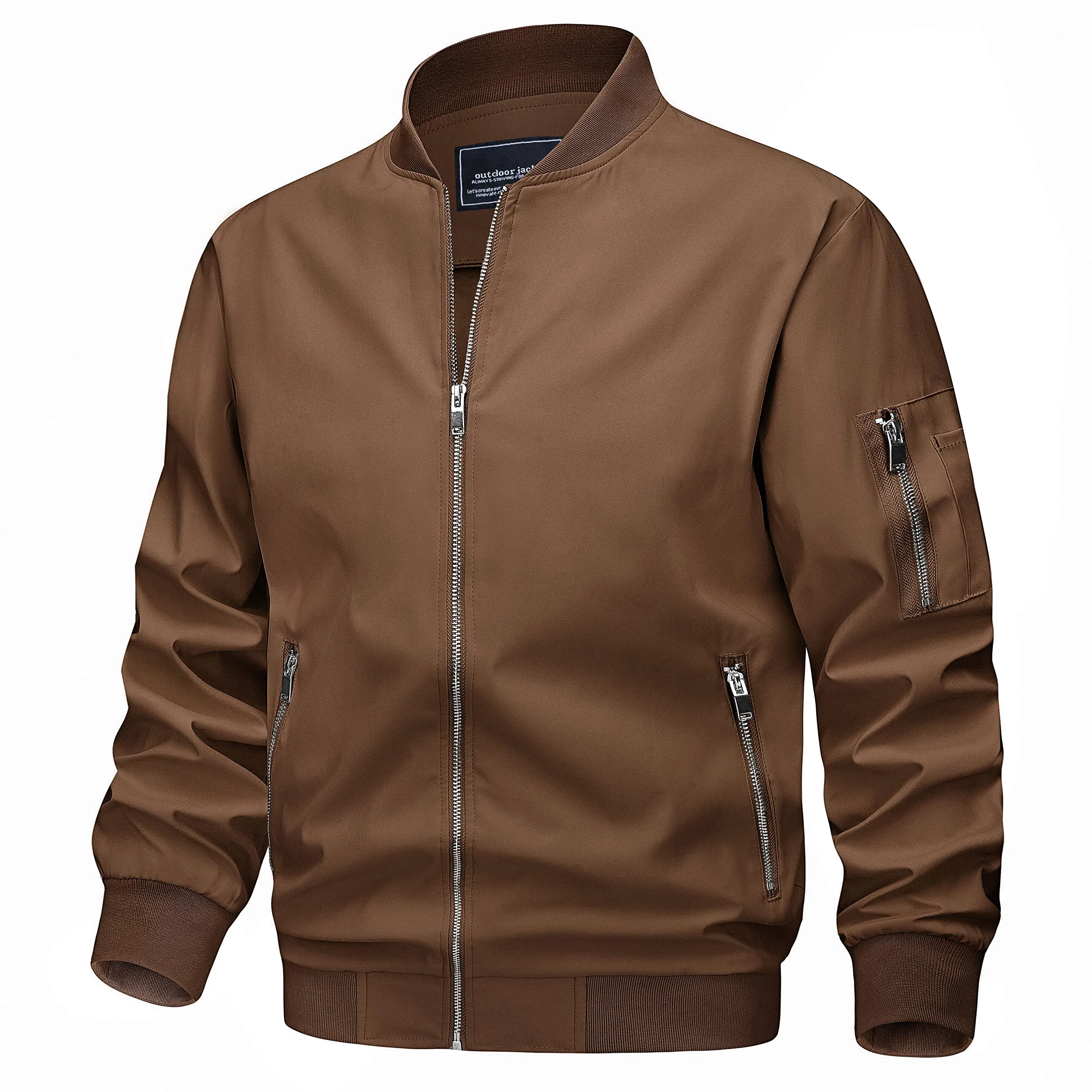 Spring Fall Thin Bomber Jackets Mens Jacket Lightweight Casual Windbreaker