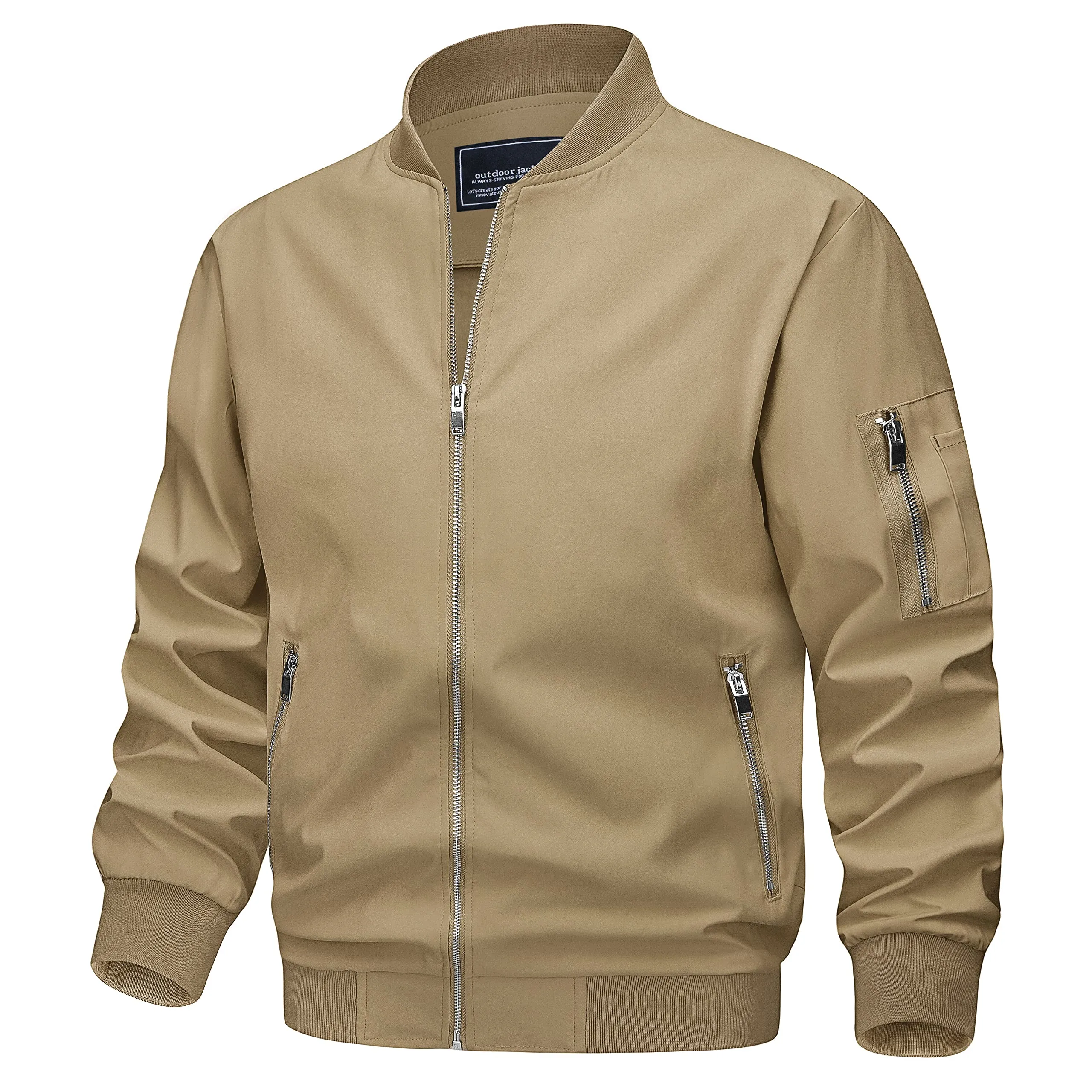 Spring Fall Thin Bomber Jackets Mens Jacket Lightweight Casual Windbreaker
