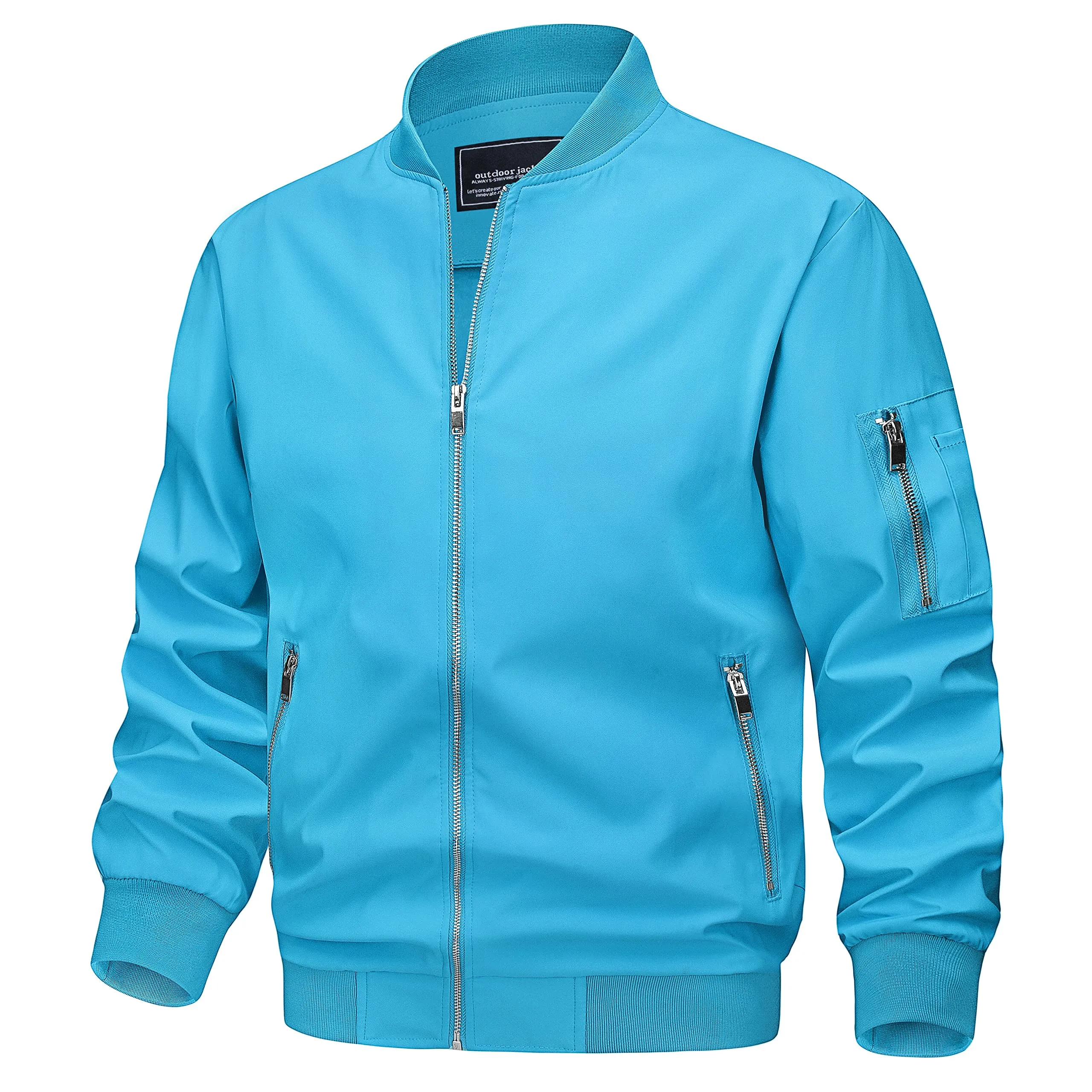 Spring Fall Thin Bomber Jackets Mens Jacket Lightweight Casual Windbreaker