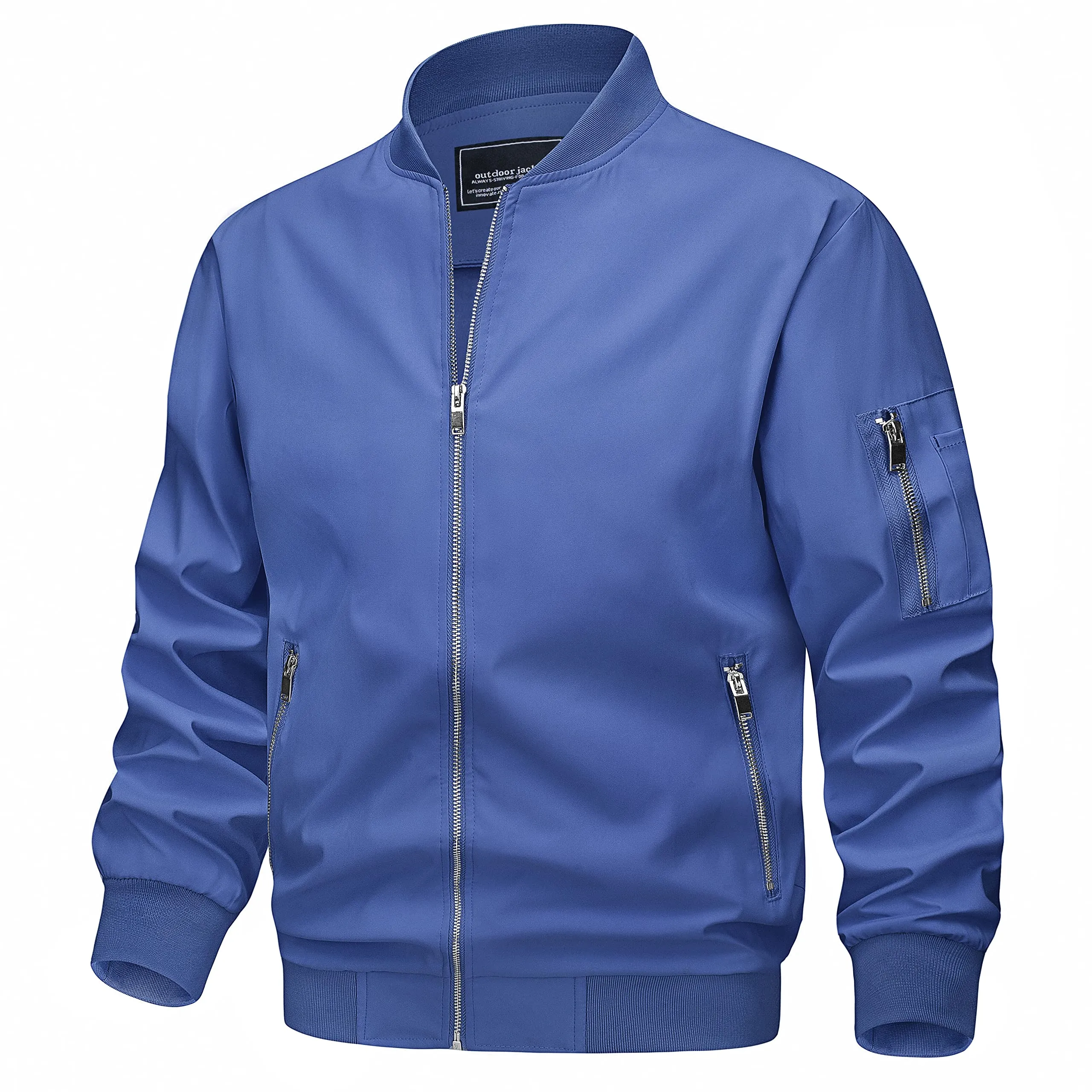 Spring Fall Thin Bomber Jackets Mens Jacket Lightweight Casual Windbreaker