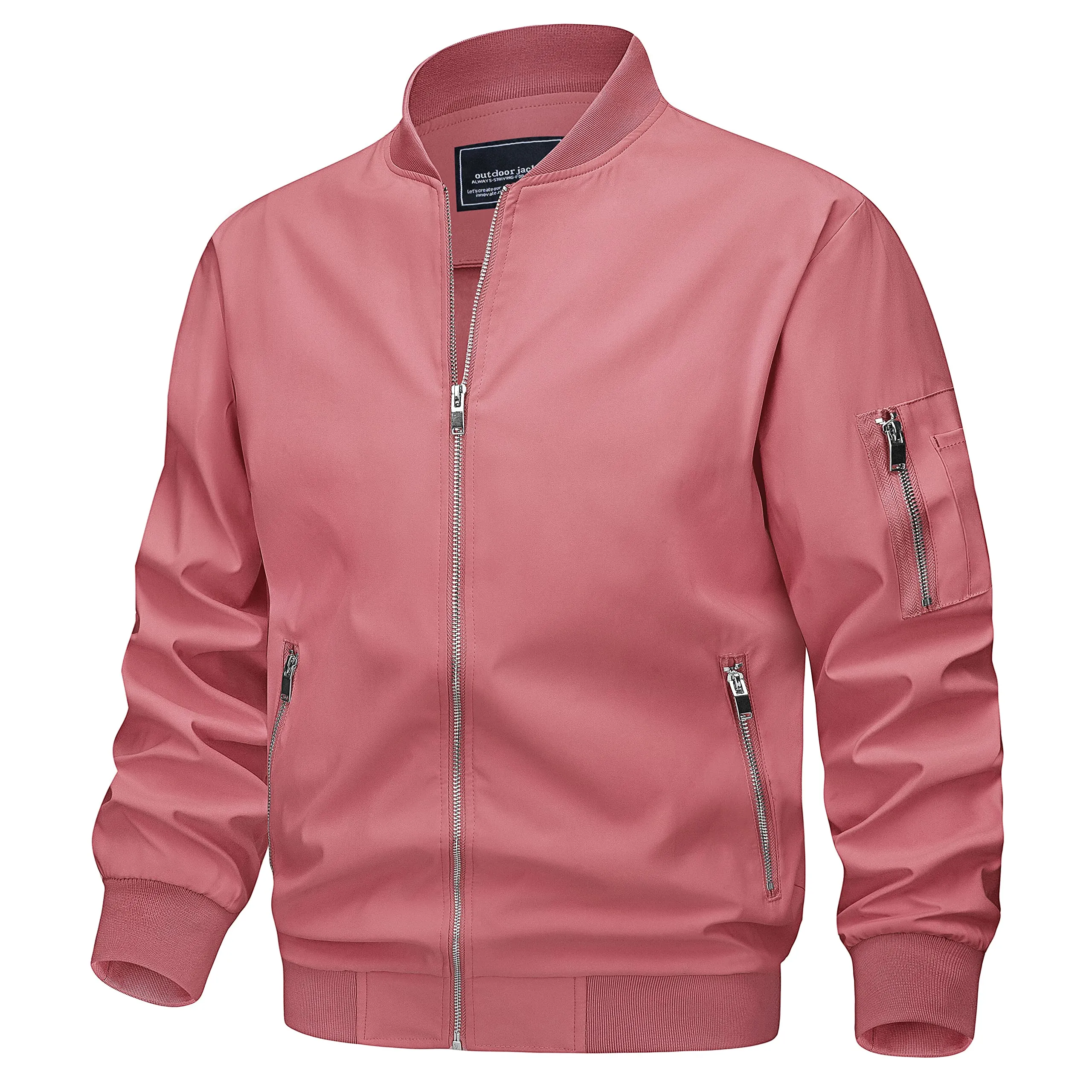 Spring Fall Thin Bomber Jackets Mens Jacket Lightweight Casual Windbreaker
