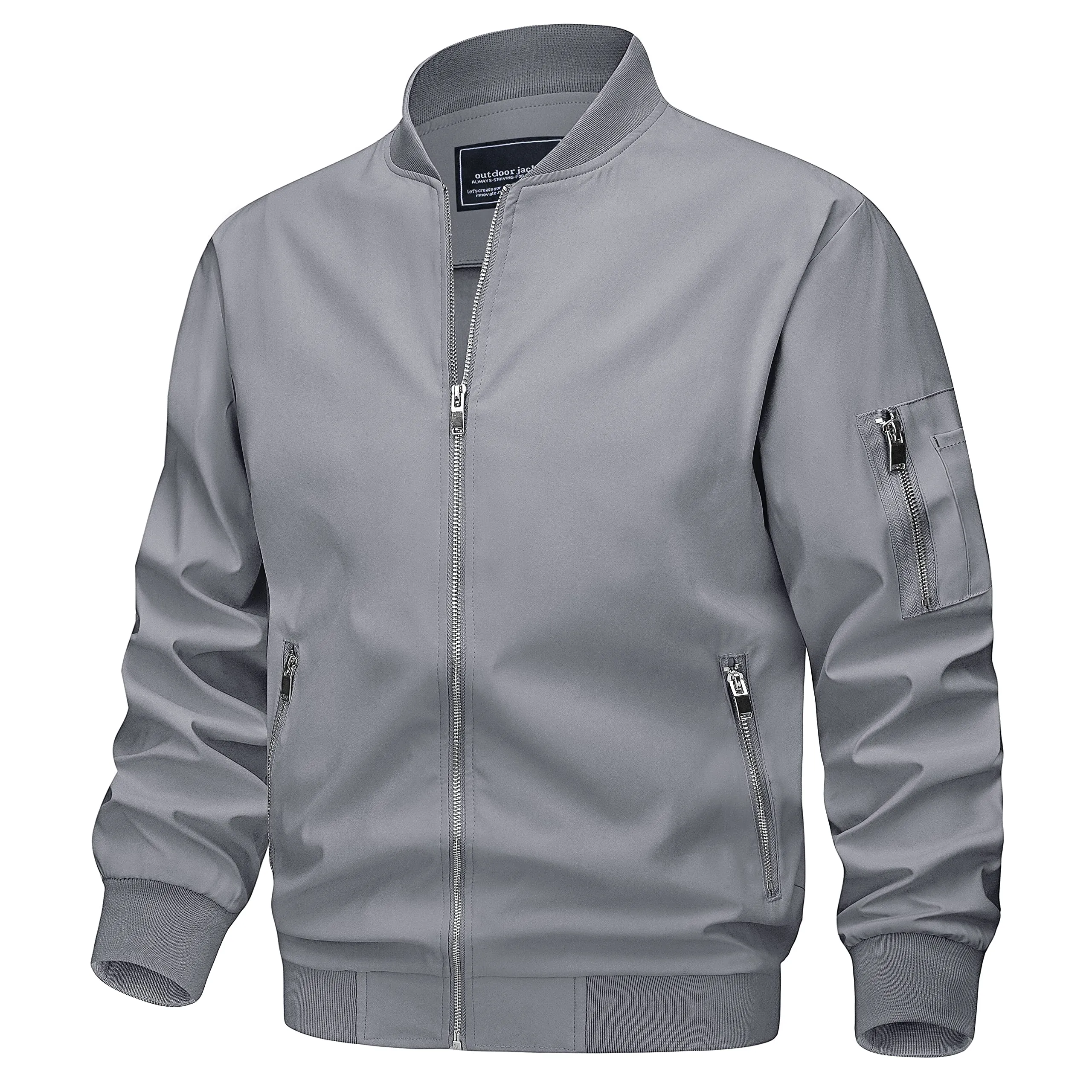 Spring Fall Thin Bomber Jackets Mens Jacket Lightweight Casual Windbreaker