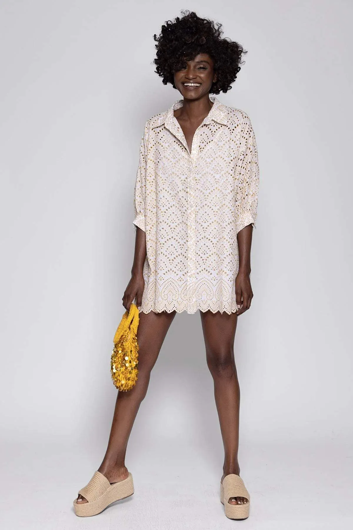 Sundress Florine Eyelet Short Dress
